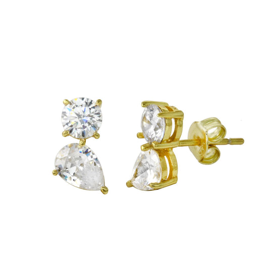 Assymetrical diamond earrings 925