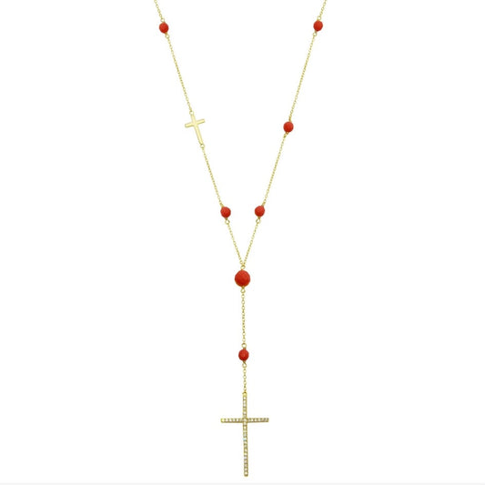 Passion cross necklace 925