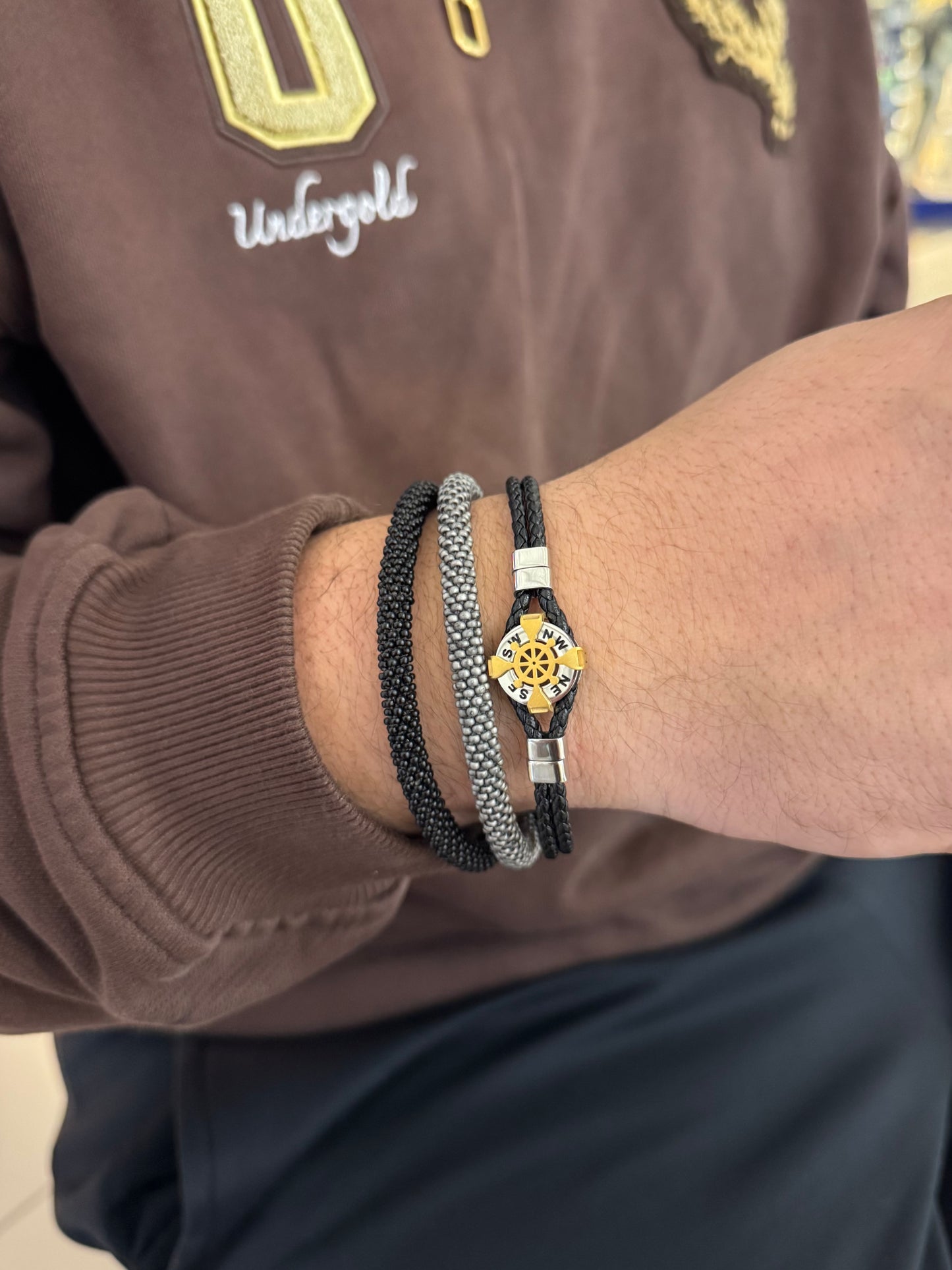 Compass men bracelet