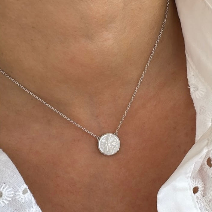 Silver mandala necklace 925