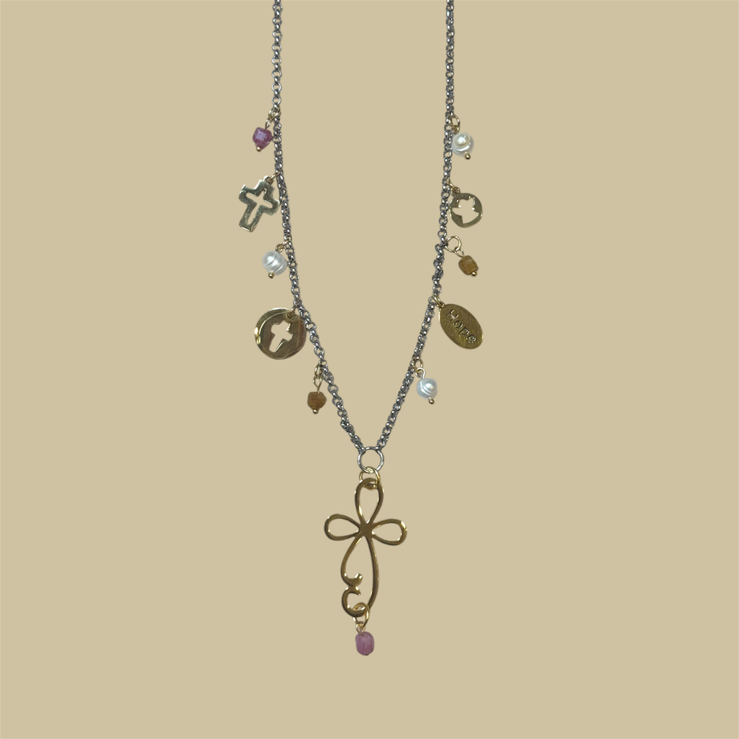 Hope charm necklace
