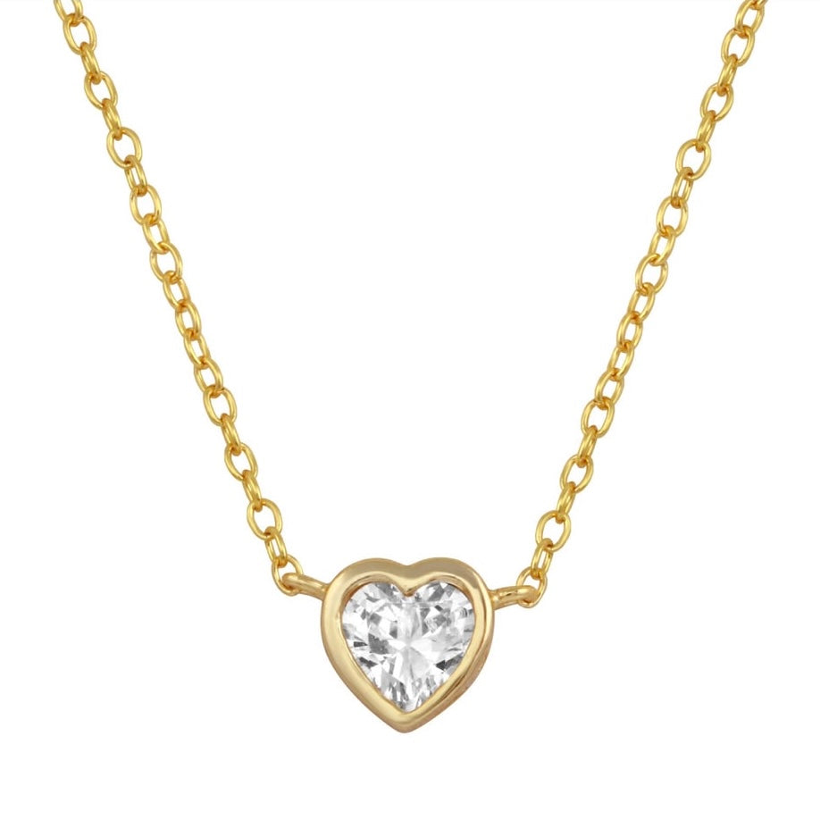 Diamond heart necklace 925