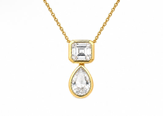 Diamond duo necklace