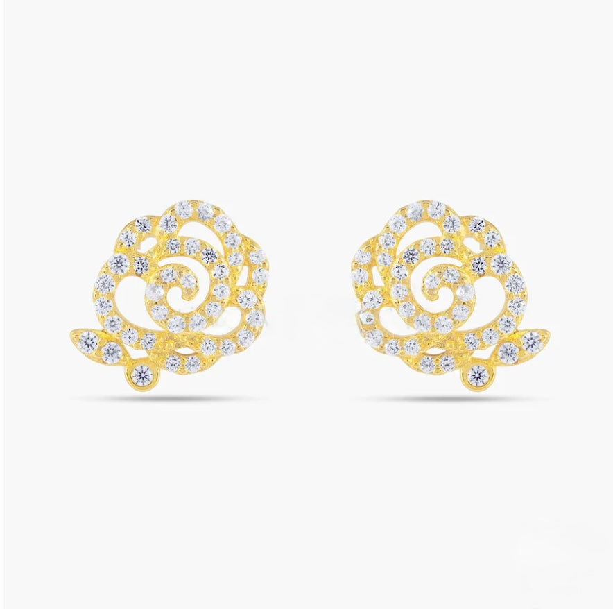 Chic rose earrings 925