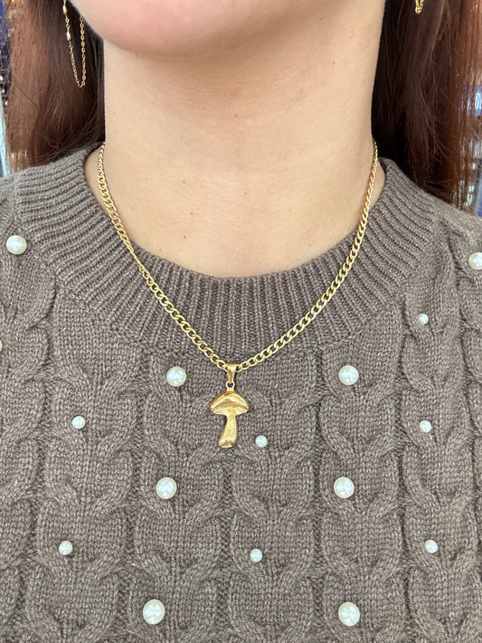 Mushroom necklace