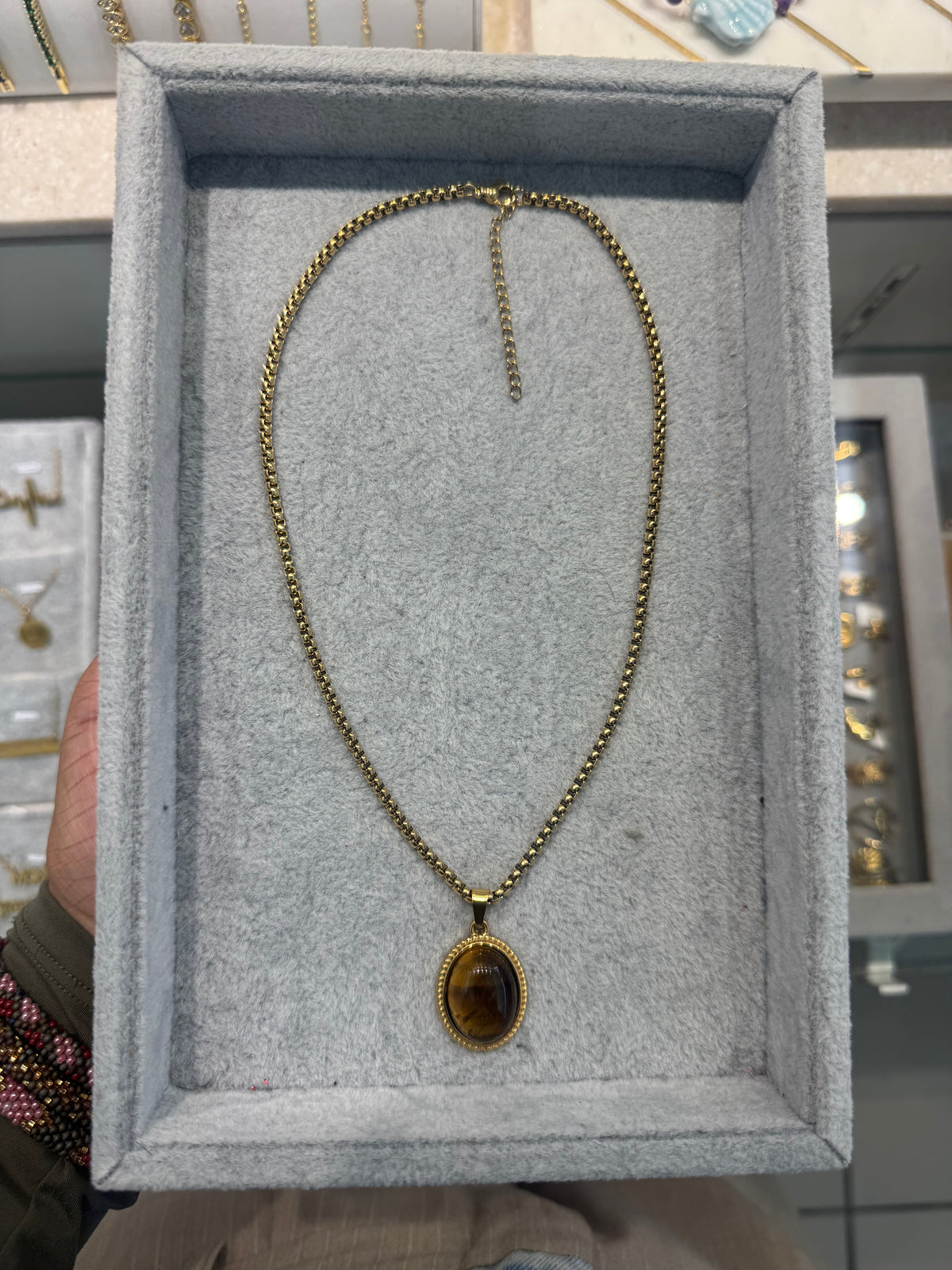 Tiger stone necklace