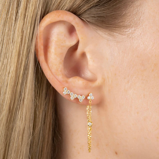 Dainty drop earrings 925