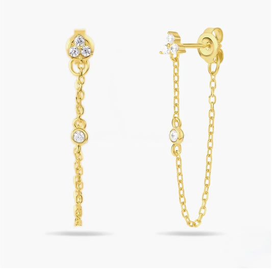 Dainty drop earrings 925