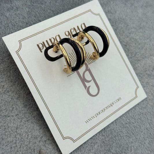 Black & white earrings