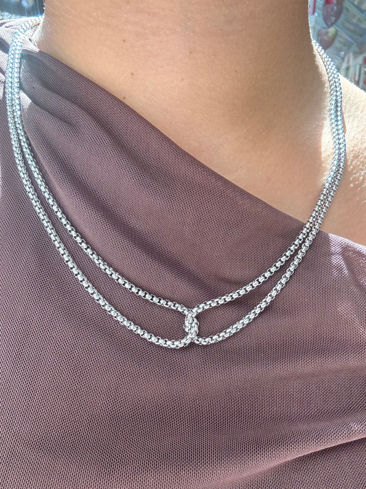 Double twist necklace