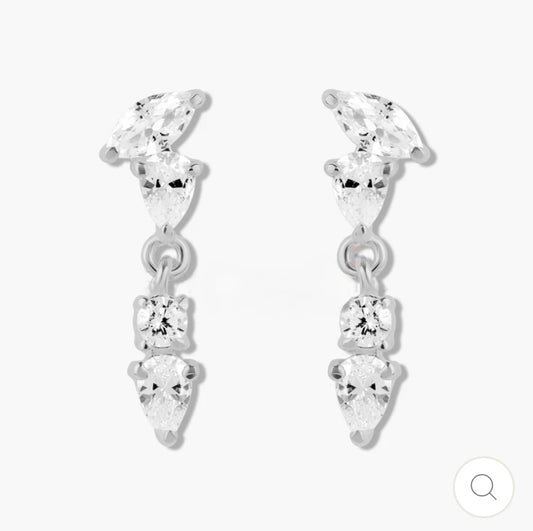 Stone drop earrings 925