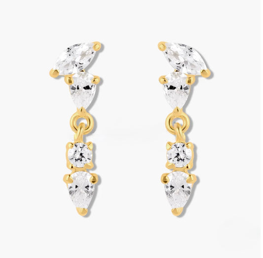 Stone drop earrings 925