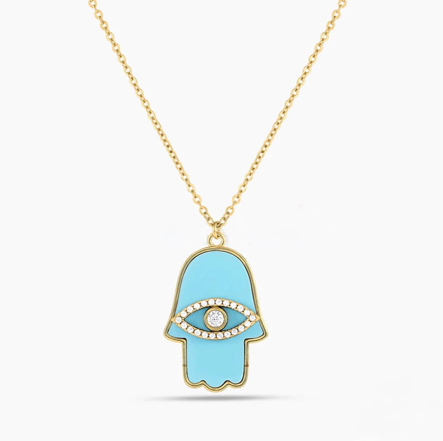 Hamsa necklace 925