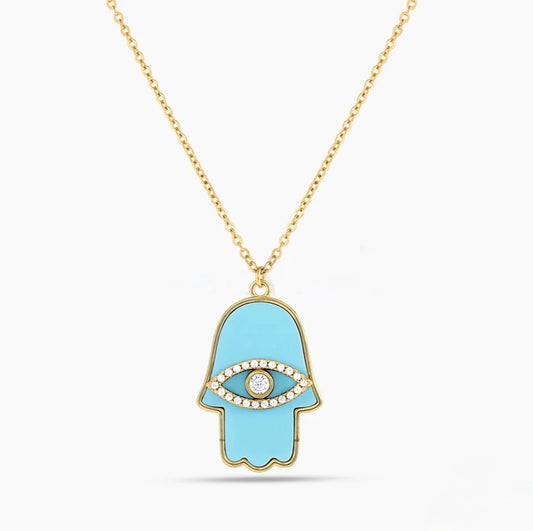 Hamsa necklace 925