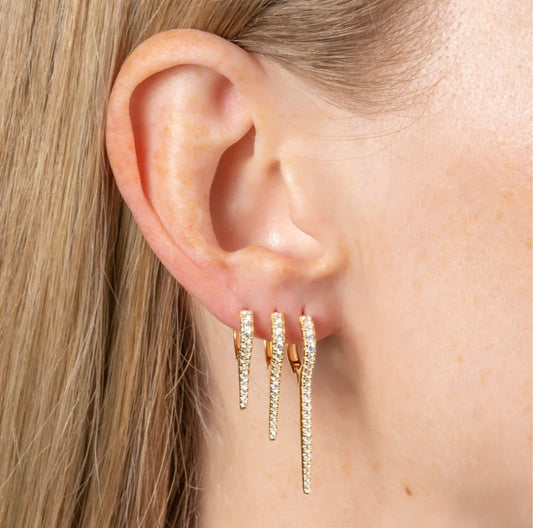 Spike huggies earrings 925