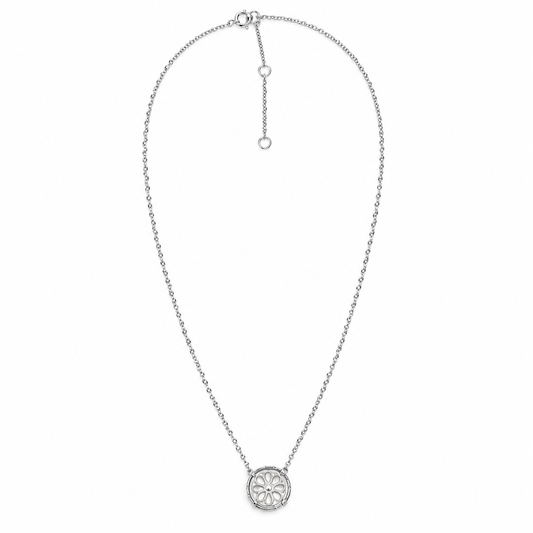 Silver mandala necklace 925