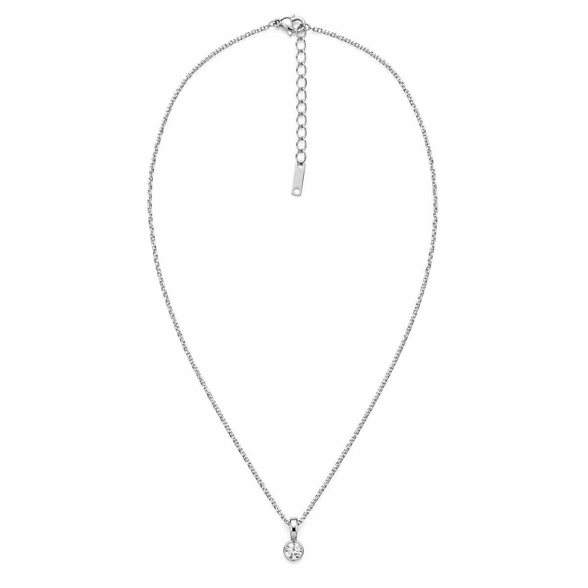 Silver drop necklace