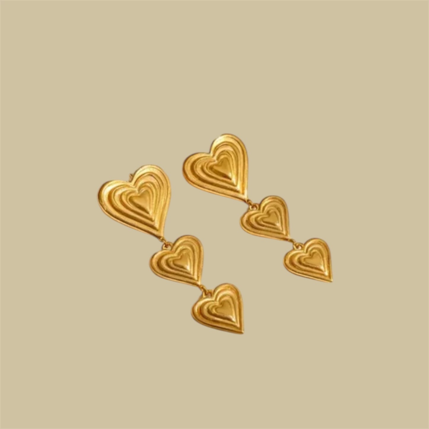 Disco hearts earrings
