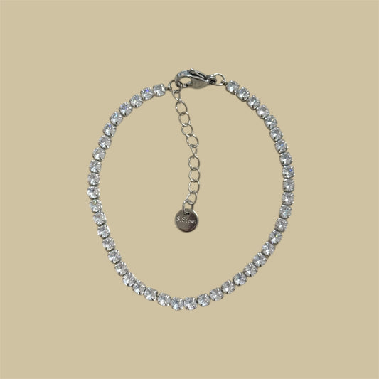 Silver steel bracelet