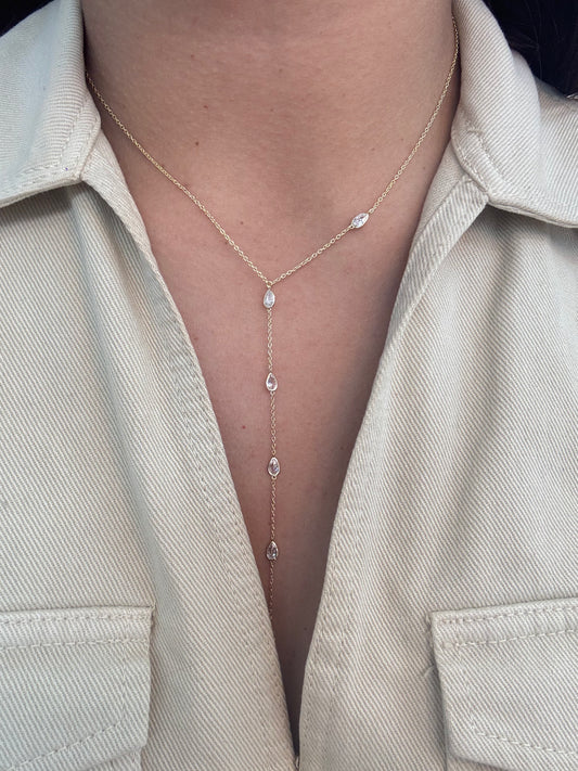 Gotas lariat necklace 925