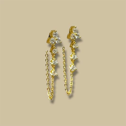 Dot chain earrings 925