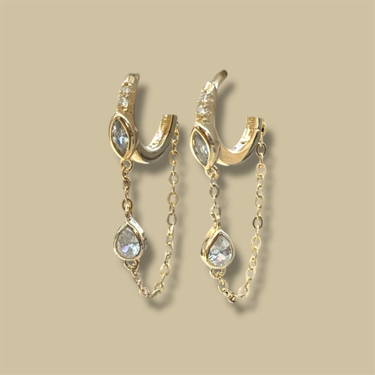 Tear drop earrings 925