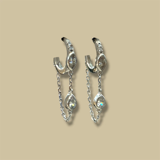 Tear drop earrings 925