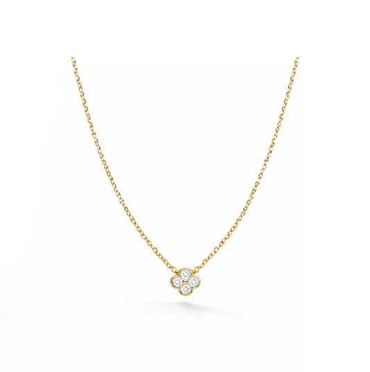 Diamond clover necklace 925