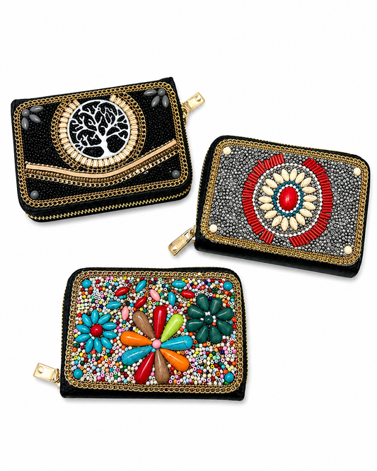 Beaded wallet