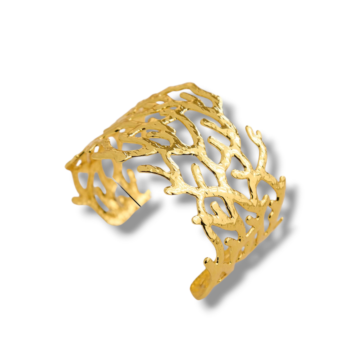 Coral cuff bracelet