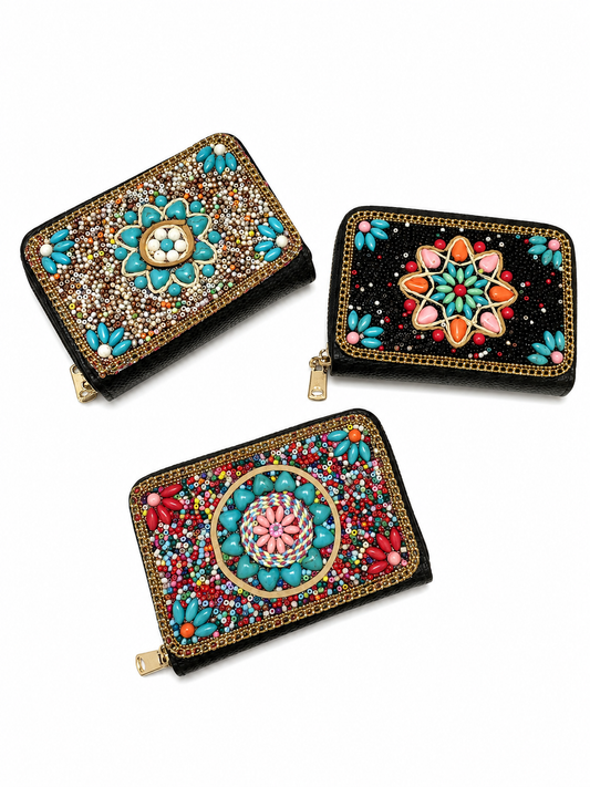 Beaded wallet