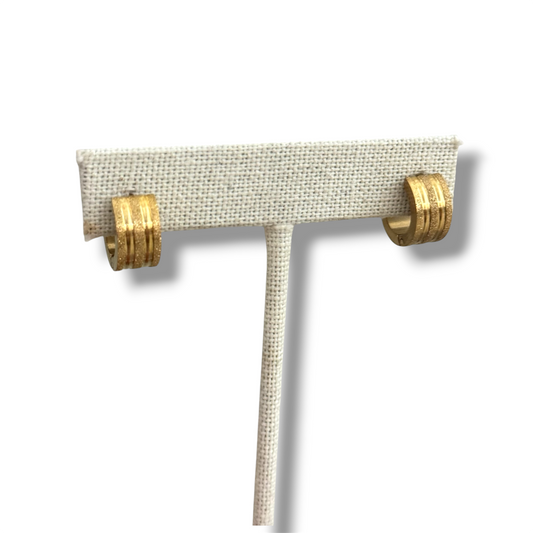 Golden huggies earrings