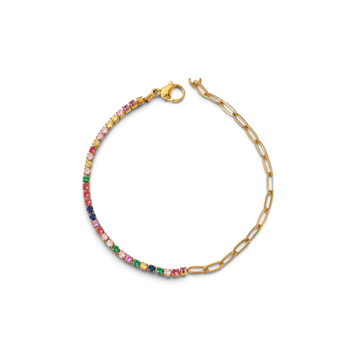 Clip tennis bracelet