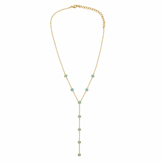Turquoise lariat necklace