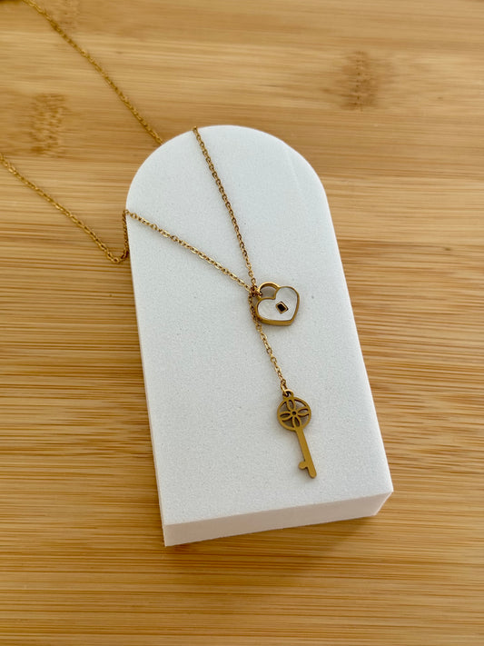 Lock & key necklace