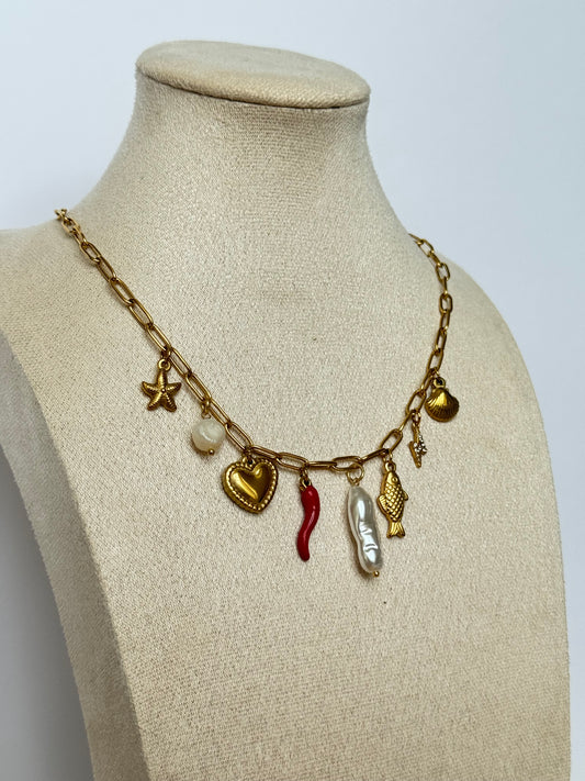 Chili charm necklace