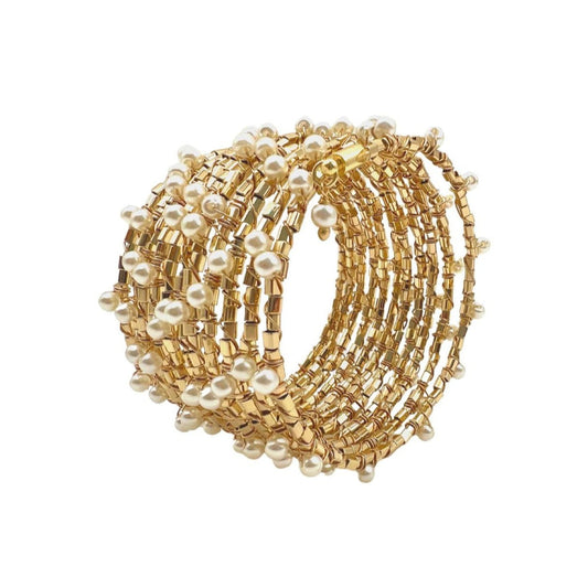 Pearl Bambú wrap bracelet