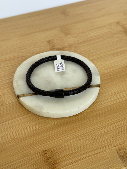 Black matte men bracelet