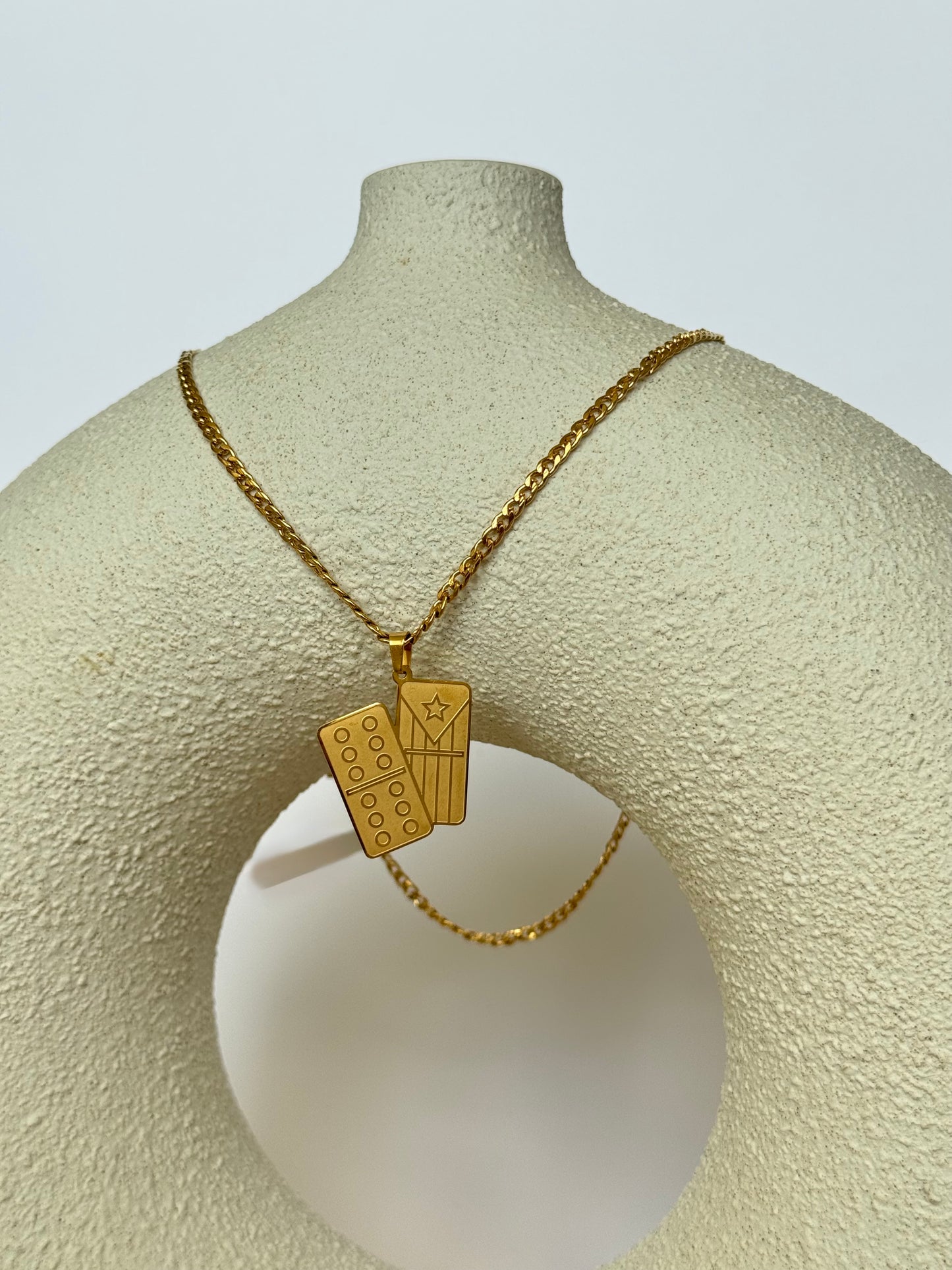 Domino boricua necklace