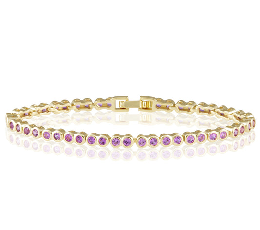 Bezzel lila tennis bracelet
