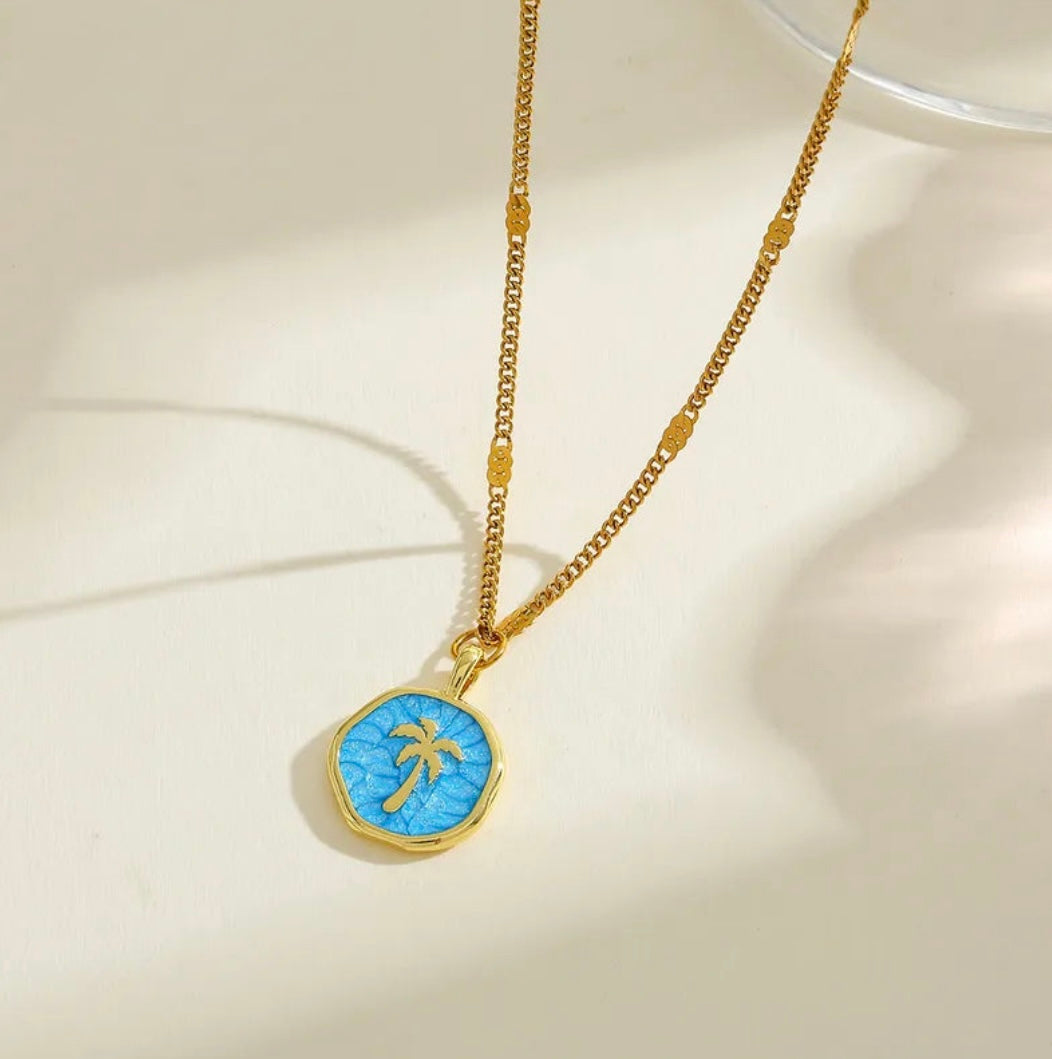 Palmita azul necklace