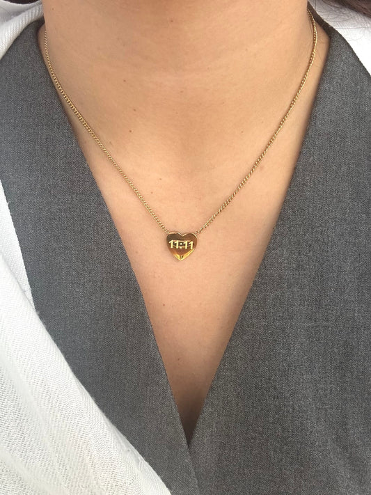 Make a wish heart necklace