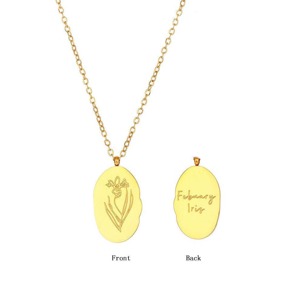 Flower month necklace