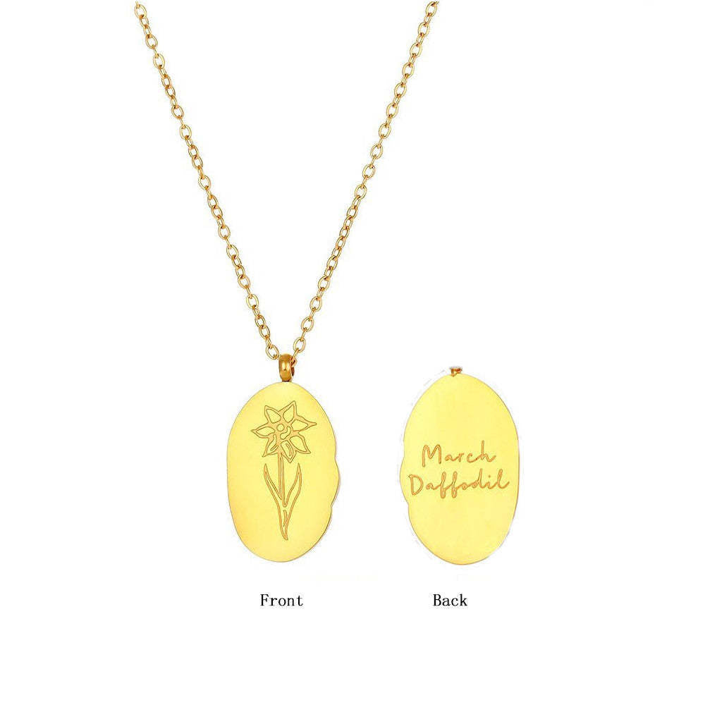 Flower month necklace