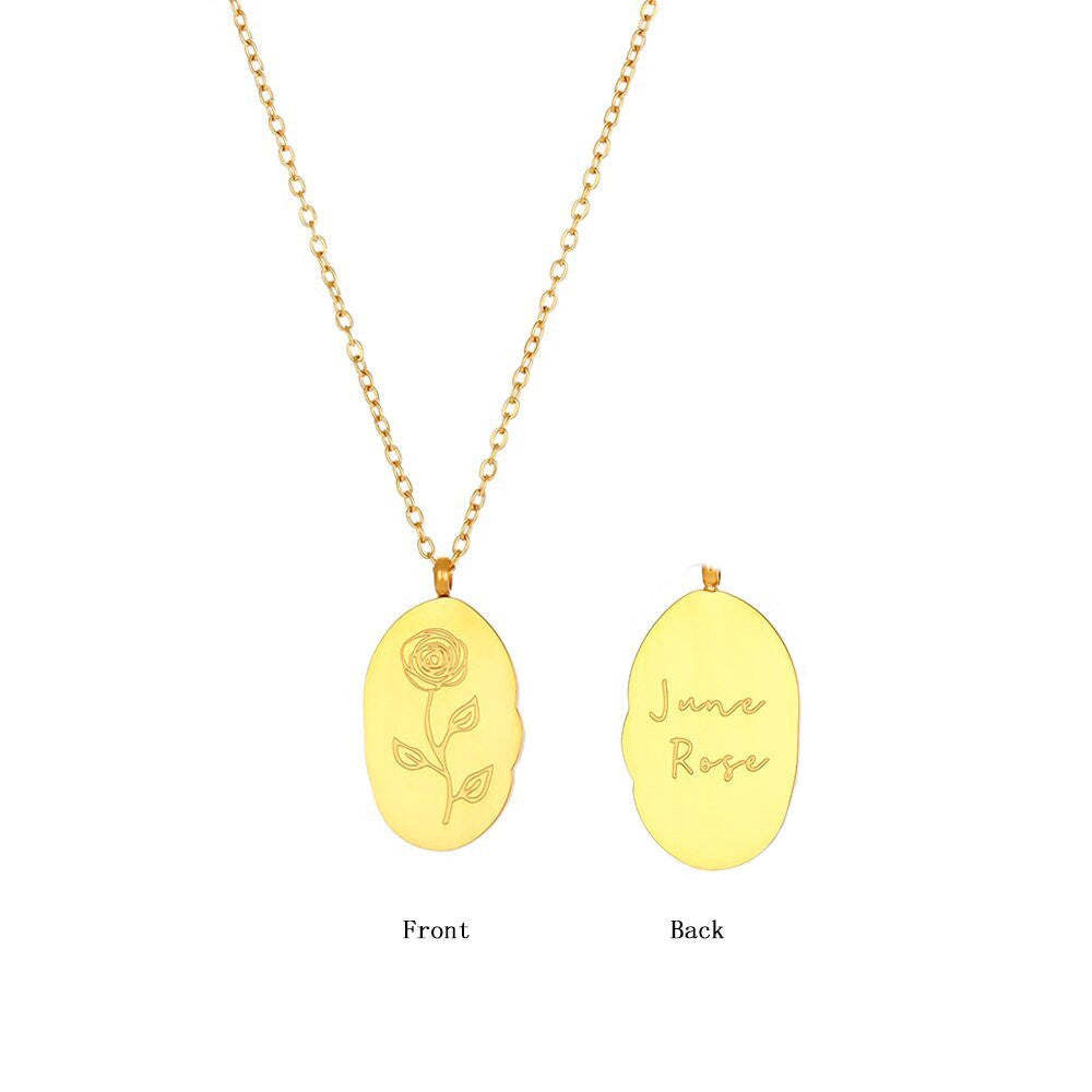 Flower month necklace
