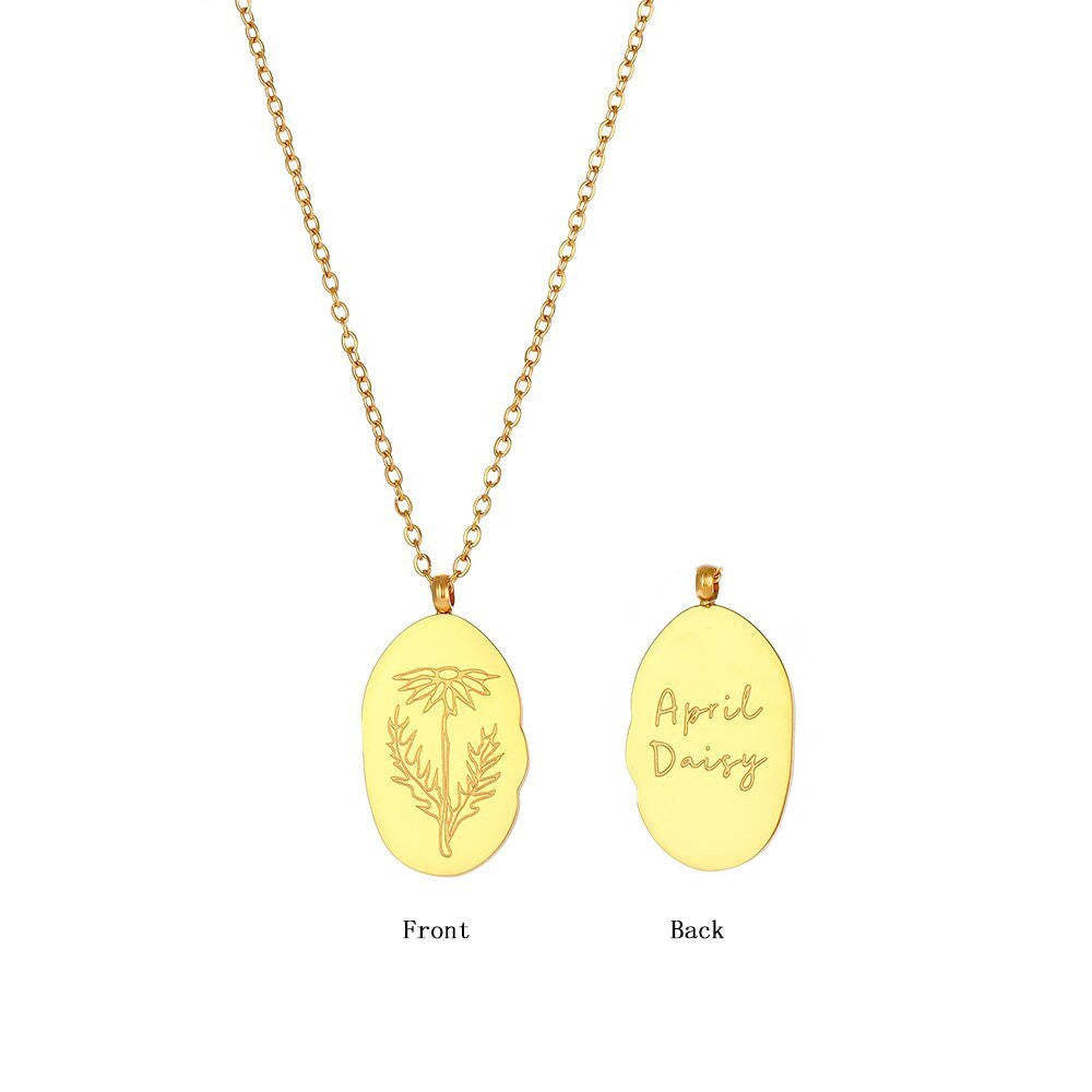 Flower month necklace