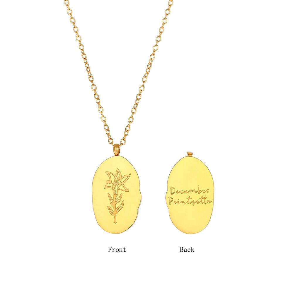Flower month necklace