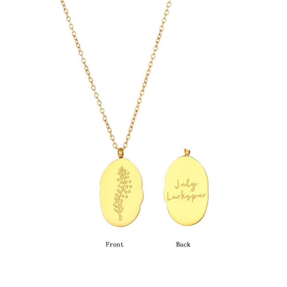 Flower month necklace
