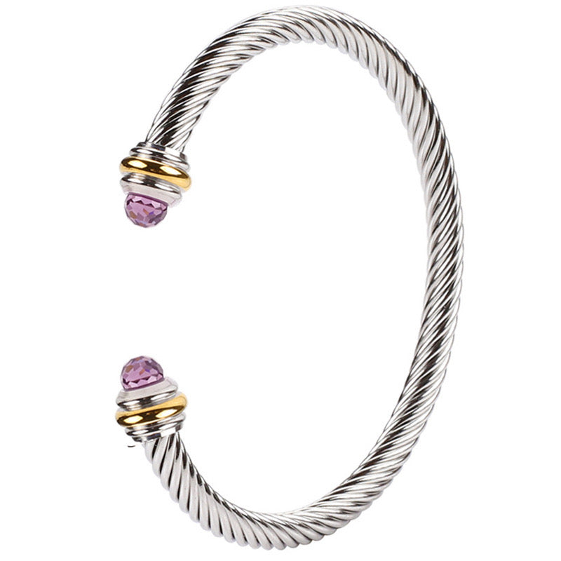 Violet crystal bracelet
