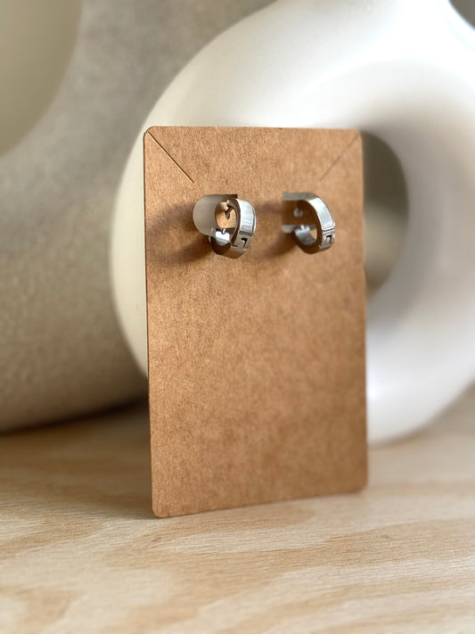 Nacar huggies earrings